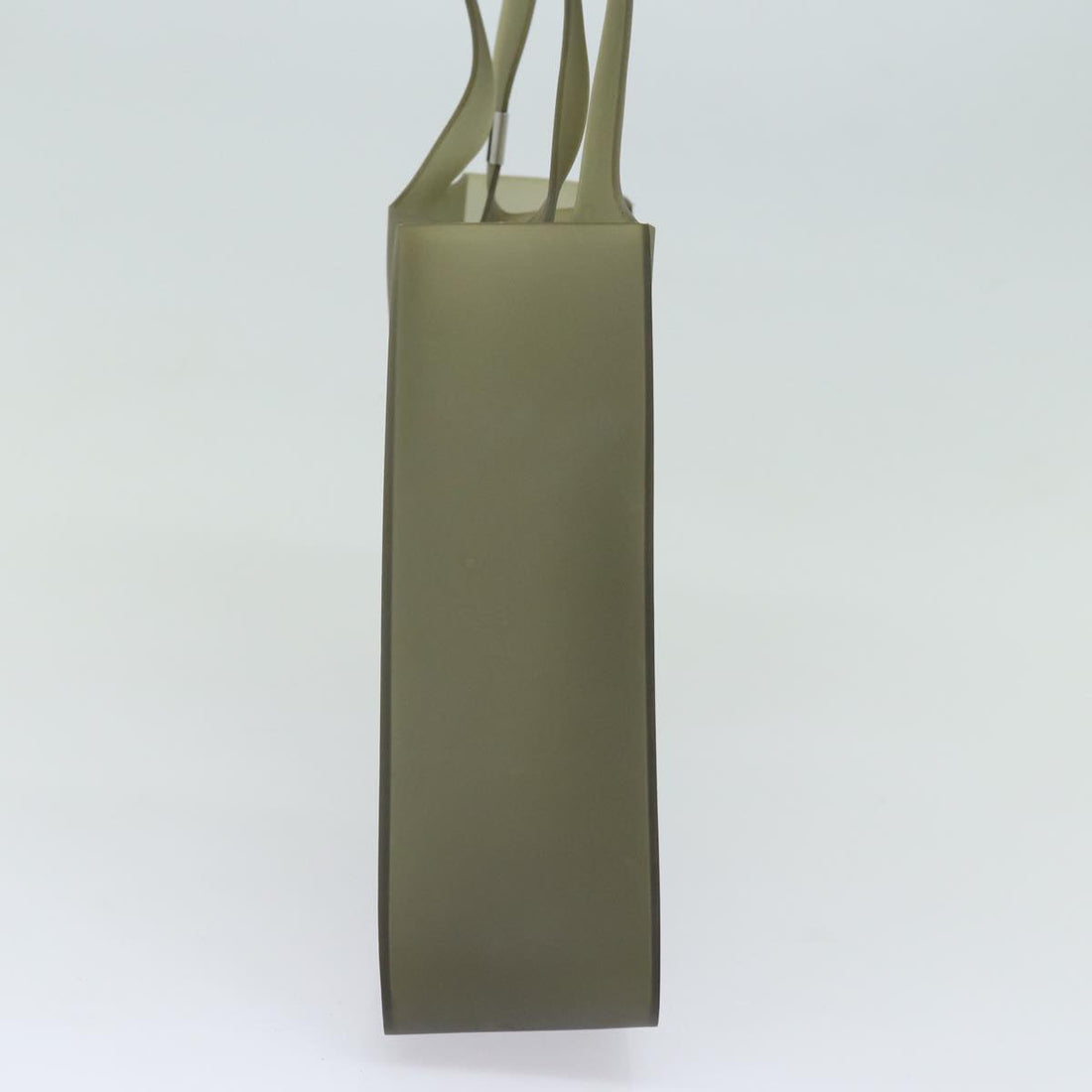 CHANEL Shoulder Bag Rubber Gray CC Auth bs15774