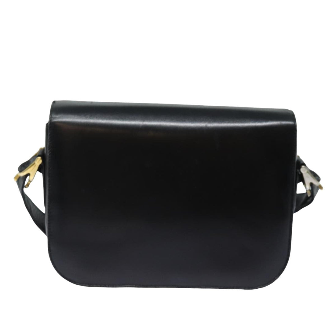 CELINE Shoulder Bag Leather Navy Auth bs15793