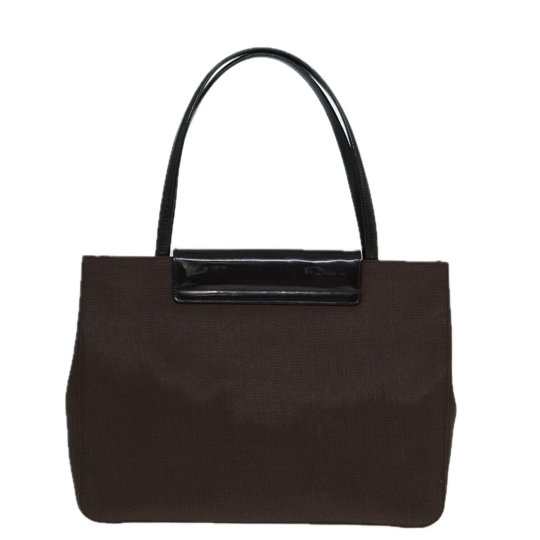 CHRISTIAN DIOR Tote Bag PVC Leather Brown Auth bs16166