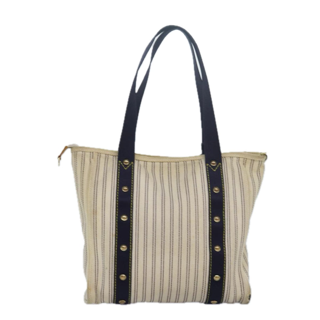 LOUIS VUITTON Antigua Cabas MM Tote Bag Beige Navy M40312 LV Auth bs16226