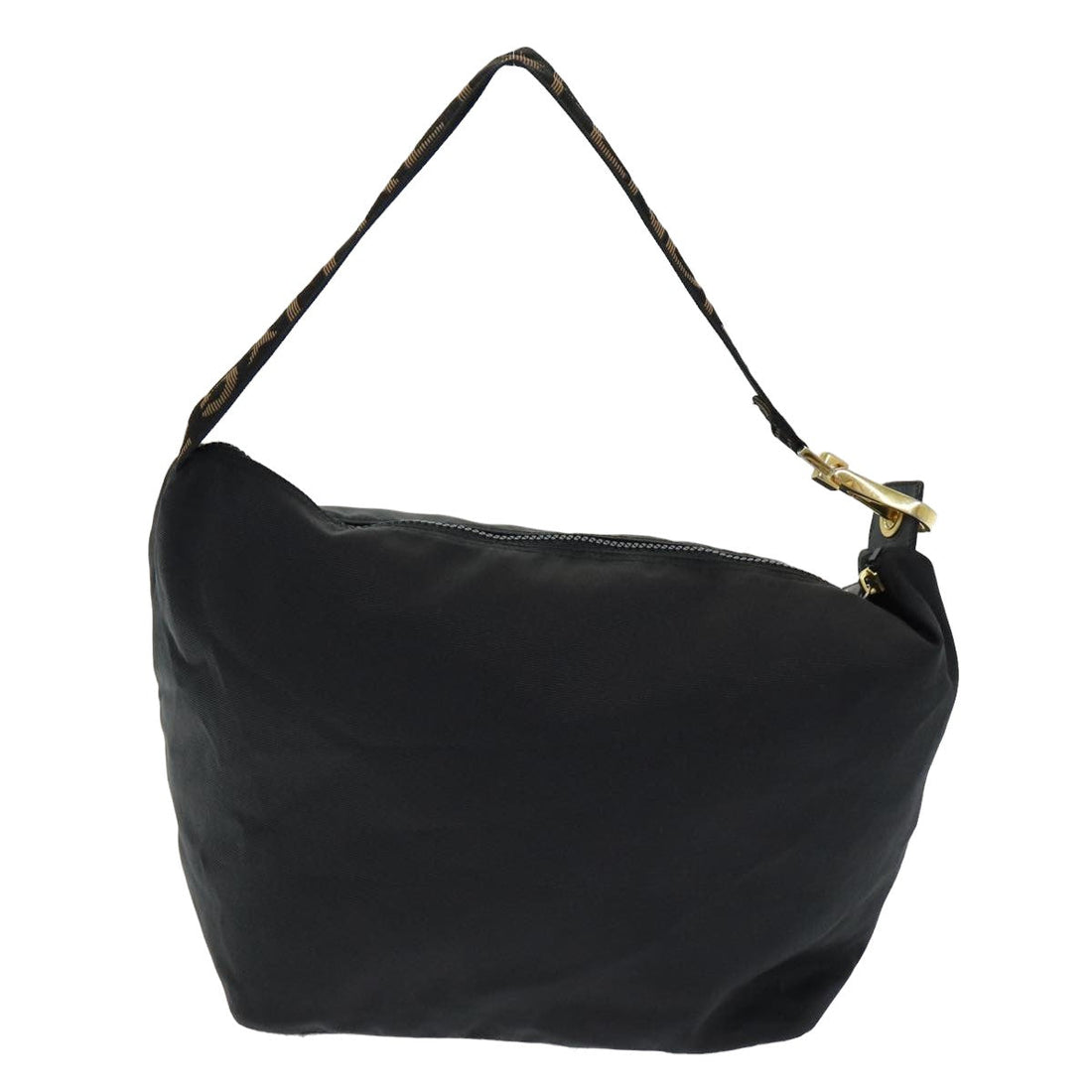 FENDI Shoulder Bag Nylon Black Auth bs16398