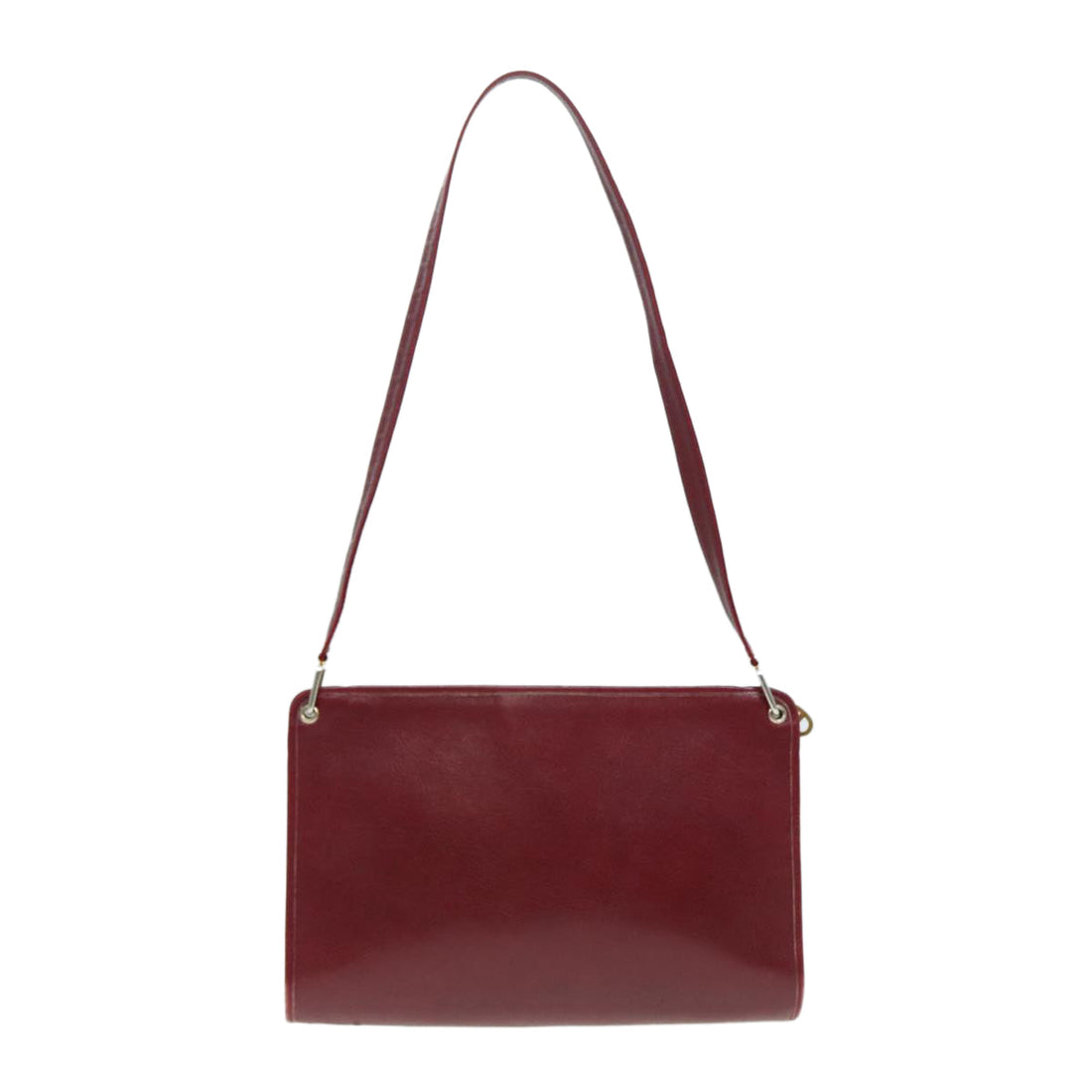 CHRISTIAN DIOR Shoulder Bag Leather Red Auth bs16458