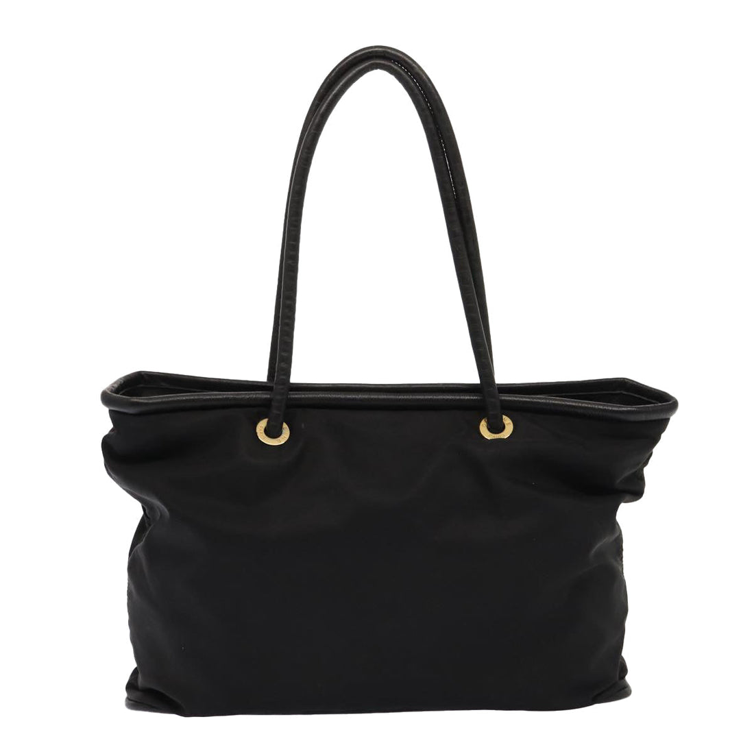 CELINE Hand Bag Nylon Black Auth bs16617
