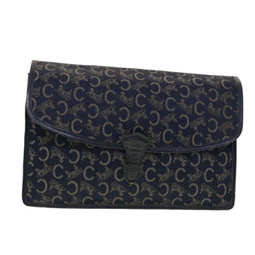 Celine C Macadam Canvas Clutch Shoulder Bag 2Set Beige Navy  bs5756