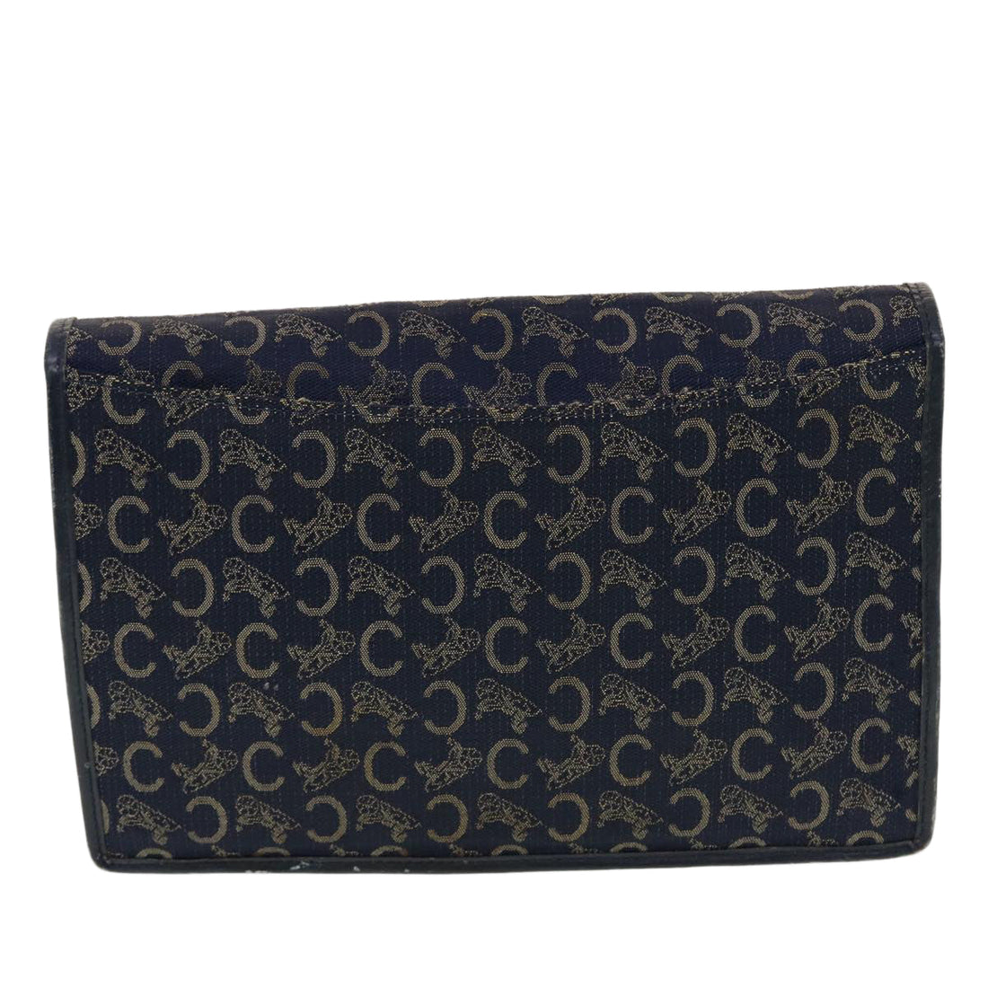 Celine C Macadam Canvas Clutch Shoulder Bag 2Set Beige Navy  bs5756