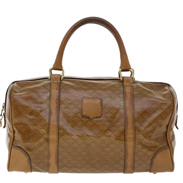 Celine Macadam Canvas Boston Bag Coated Canvas Brown  bs6013