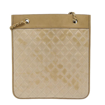 Chanel Chain Shoulder Bag Lamb Skin Beige CC  bs6968