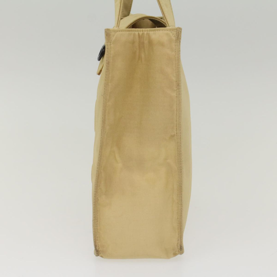 CHANEL Shoulder Bag Nylon Beige CC Auth bs7114