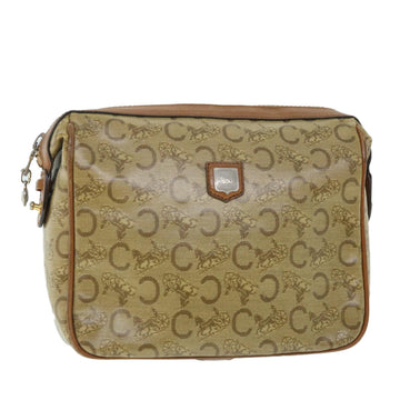 CHRISTIAN DIOR C Macadam Canvas Clutch Bag Coated Canvas Beige Auth bs8432