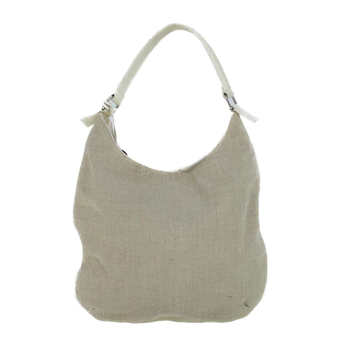 FENDI Shoulder Bag Canvas Beige Auth bs9075