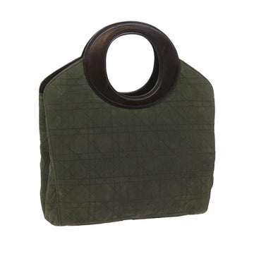 CHRISTIAN DIOR Canage Hand Bag Nylon Khaki Auth bs9789