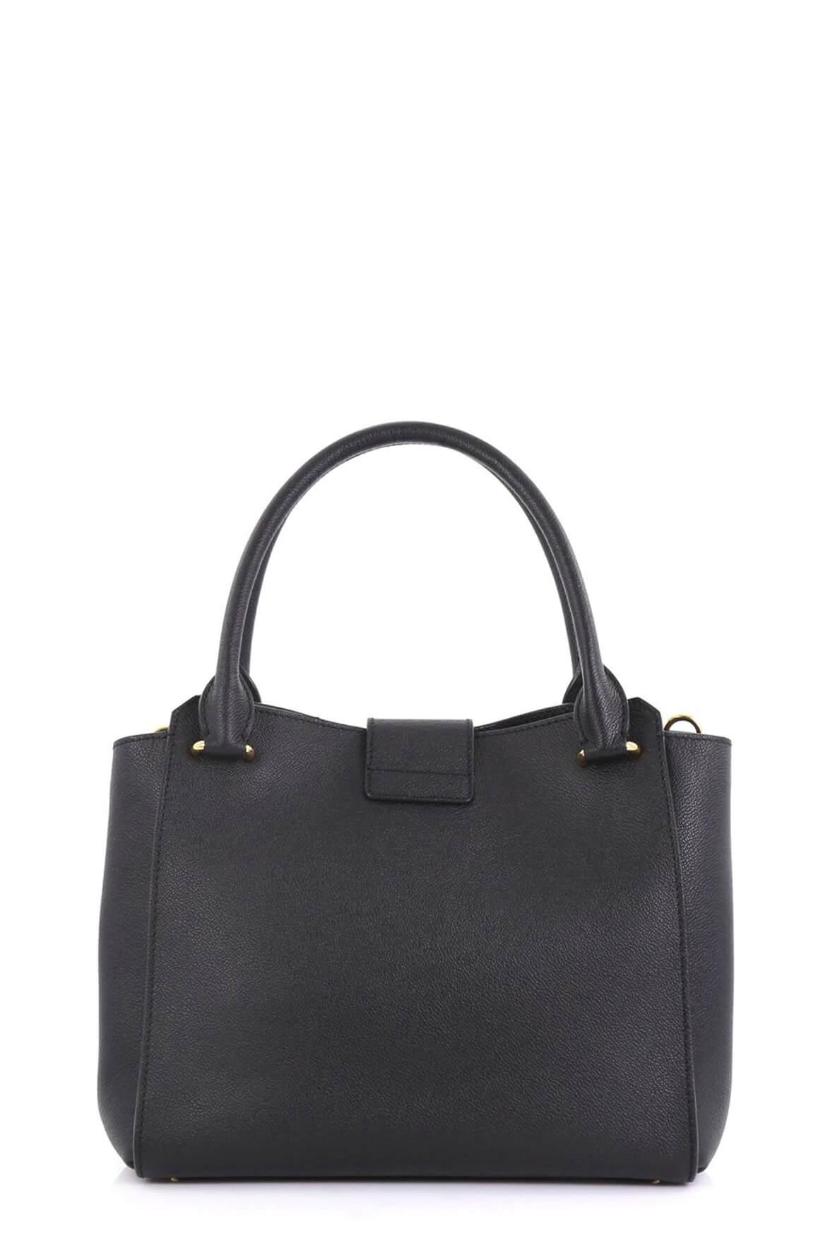 Medium Buckle Tote Black