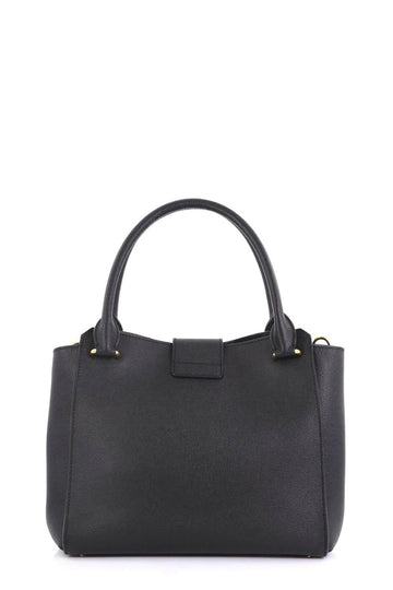 Medium Buckle Tote Black