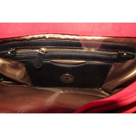 Moschino Red Quilted Leather Shoulder Bag w Envelope Top & Chain Strap