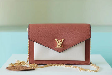 LV Mylockme Chain Pochette Brown / Quartz White For Womtlm,  Shoulder and Crossbody Bags 7.5in/19cm LV 