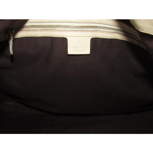 Gucci Jackie Modern Purses White Leather And Gg Leather Hobo Bag