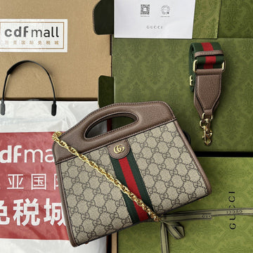 gg Ophidia Small Tote With Web Black For Womtlm 10in/26cm gg 693724 96IWO 8745