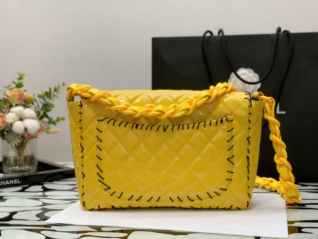 CHLVinyl Classic Yellow Shoulder bag For Womtlm 29cm/11.5in