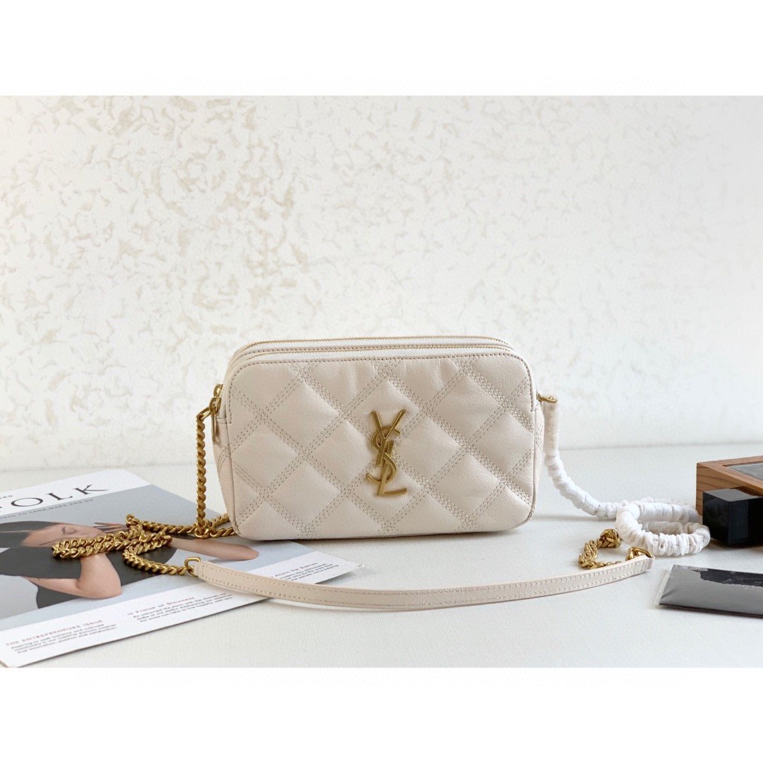 YSSL Becky Crossbody Bag White For Womtlm 7in/18cm YSL P00555149