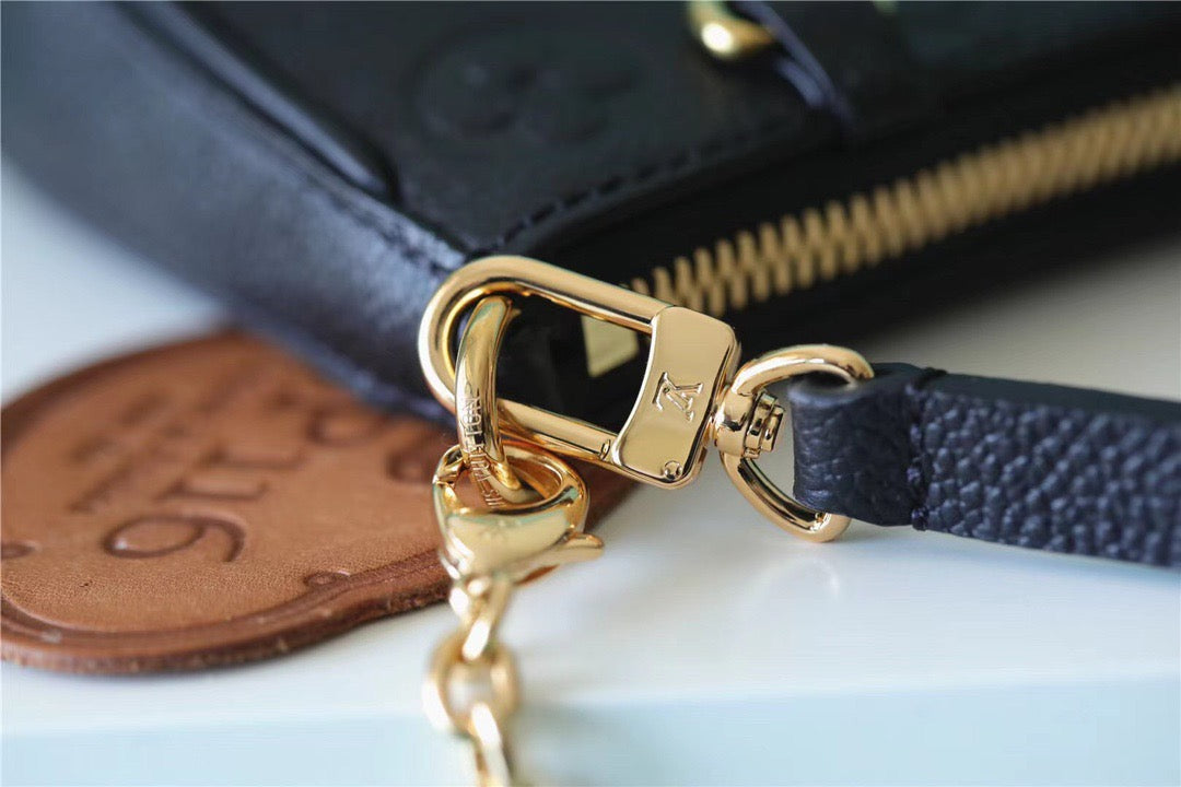 LV Easy Pouch On Strap Monogram Empreinte Black For Womtlm, Womtlm’s Handbags, Shoulder Bags And Crossbody Bags 7.5in/19cm LV M80349