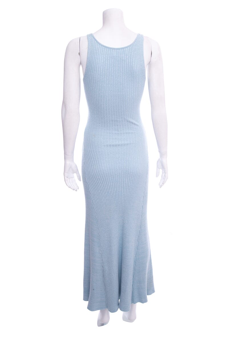 Anna Quan Light Blue Ribbed Maxi Dress SZ 6