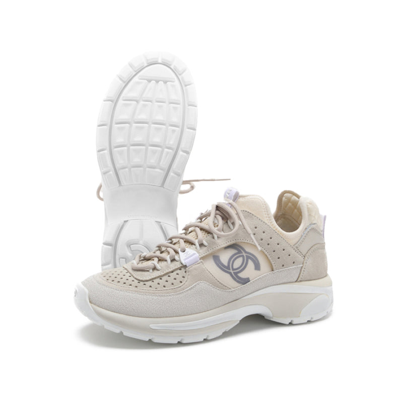 CHANEL ?CHANEL?Coco Swede Trainers Light GreyIvory  Shoes Shoe Bag Ladies Bag Ladies Bag Hybrid ? Ship? Ladies Online