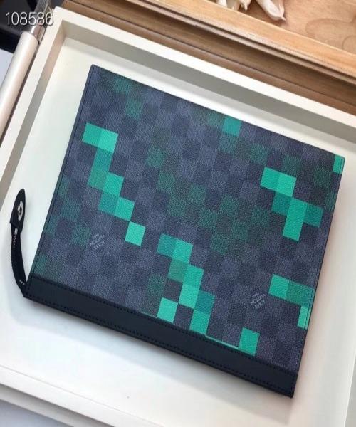 Louis Vuitton Pochette Voyage MM Pixel Monogram Green