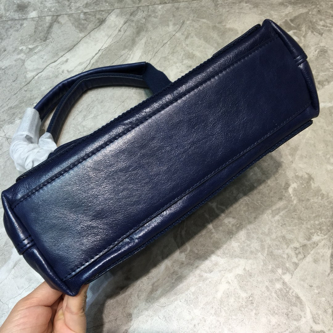 Baltlm Navy Small Cabas Tote Bag In Blue, For Womtlm,  Bags 18.5in/47cm