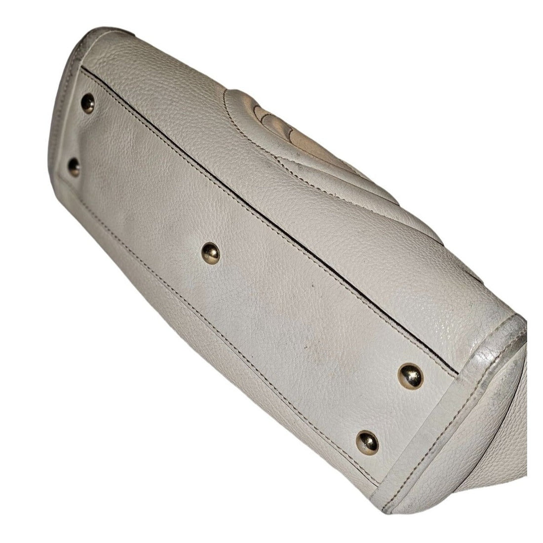 Gucci Soho Ivory Leather Satchel with XL Tassel & Strap