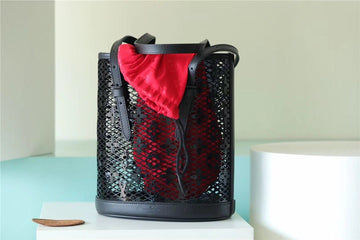 LV Bucket PM Monogram Lace By Nicolas Ghesquiere Black For Womtlm,  Shoulder And Crossbody Bags 26cm/10.2in LV M20352