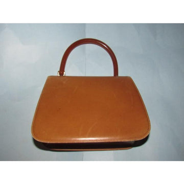 Gucci Vintage Caramel Leather With Tortoise Shell Lucite Bakelite And Gold Accent