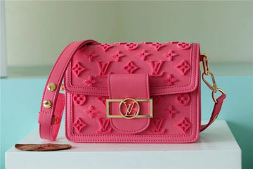 LV Mini Dauphine Monogram Fluo Pink For Womtlm,  Shoulder And Crossbody Bags 7.9in/20cm LV M20747