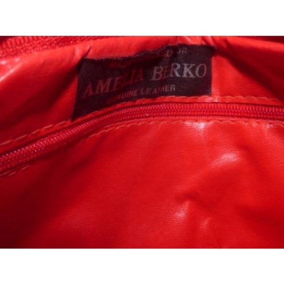 Vintage Amelia Berko Red Woven Leather Designer Cross Body or Sling Bag