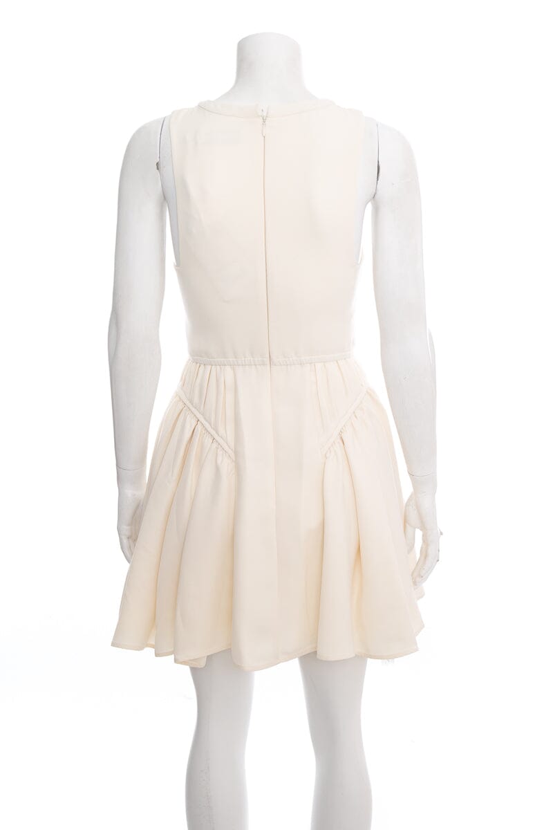 Self Portrait Cream Sleeveless Fit and Flare Mini Dress SZ 2 NWT
