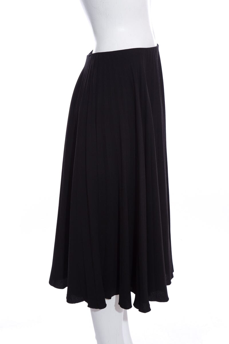 Valentino Black Pleated Skirt SZ 42