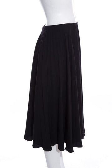 Valentino Black Pleated Skirt SZ 42