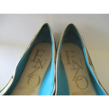 Enzo Angiolini Turquoise Teal Yellow Silver Moccasin Loafer Flats Size Us