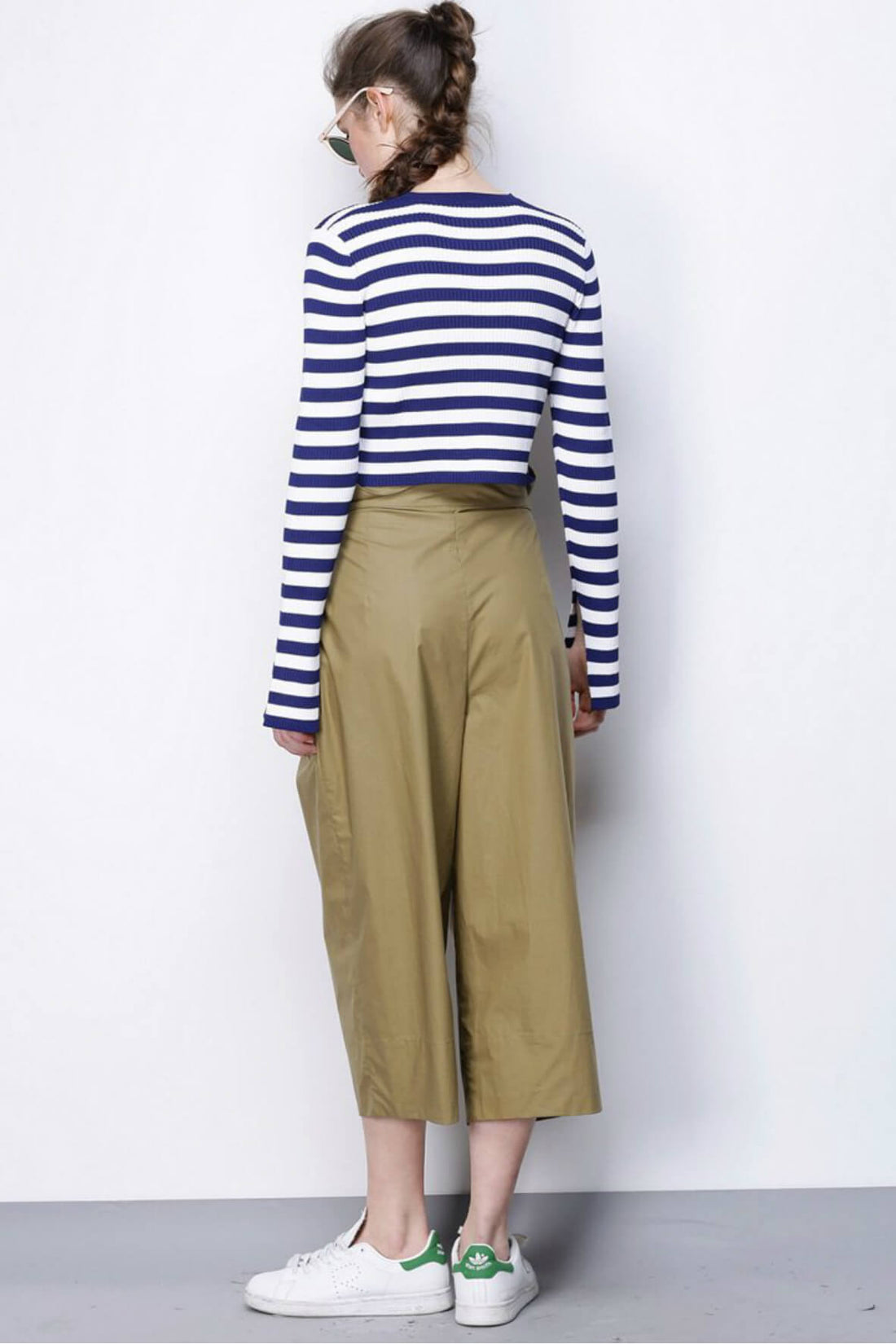 Paper Bag Cropped Pants