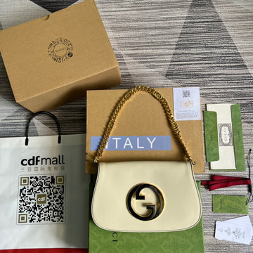 gg Blondie Shoulder Bag White For Womtlm, Womtlm&#8217;s Bags 11in/28cm gg 699268 UXX0G 9022