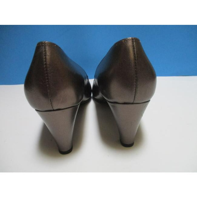 Ros Hommerson Bronze Metallic Square Almond Toe Pumps Size Us