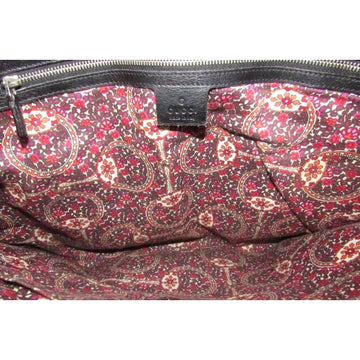 Gucci Top Handle Punch Top Blackchrome Patent Leather Tote