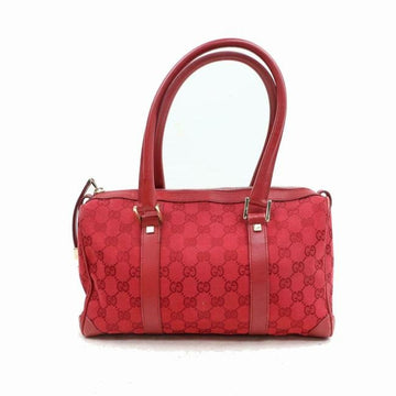 Gucci Boston Red Guccissima Printchrome Leather Satchel