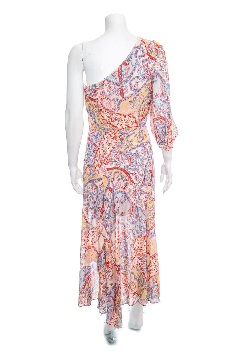 Veronica Beard Multicolor Paisley Floral One Shoulder Dress SZ 6 NWT