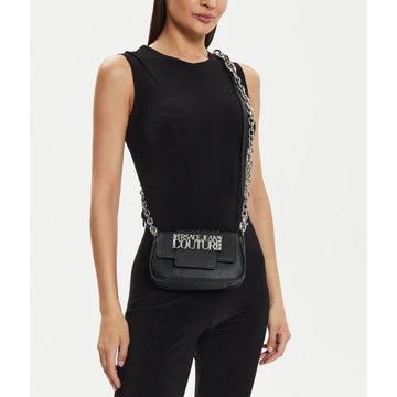 Luxury Synthetic Crossbody Bag with Logo Detail