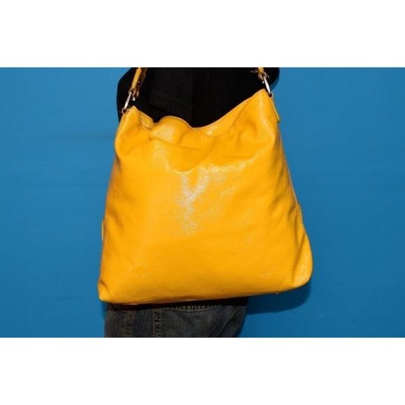 Michael Kors Yellow Patent Leather XL Hobo
