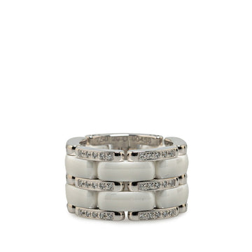 Chanel Ultra Ring #49 K18WG White G White Ceramic  CHANEL