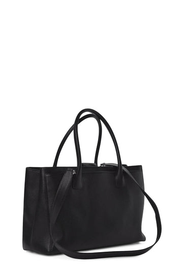 Executive Cerf Tote with Strap Black