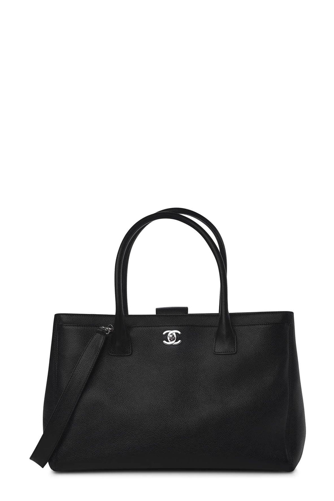 Executive Cerf Tote with Strap Black