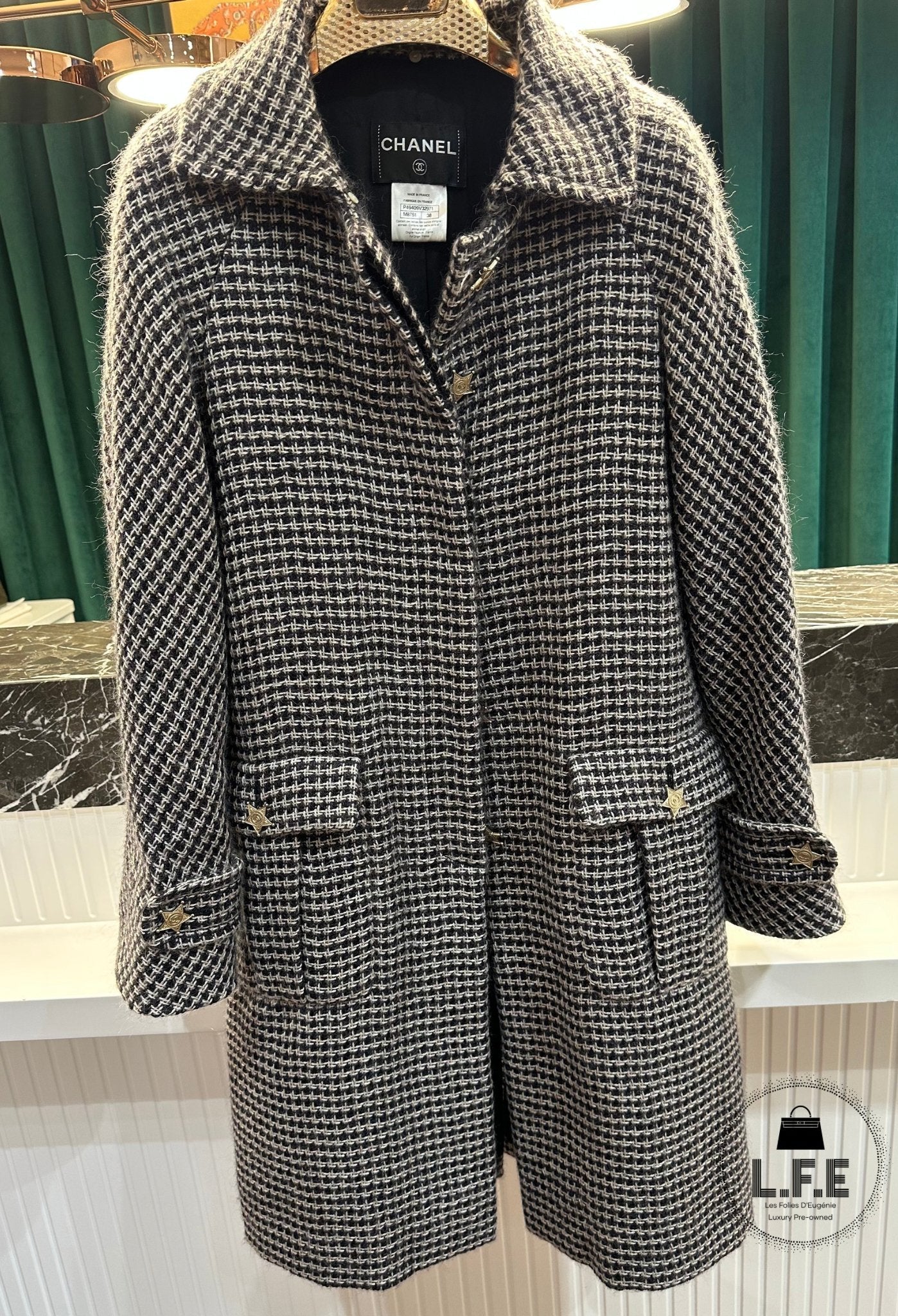 Chanel - Manteau Tweed T38