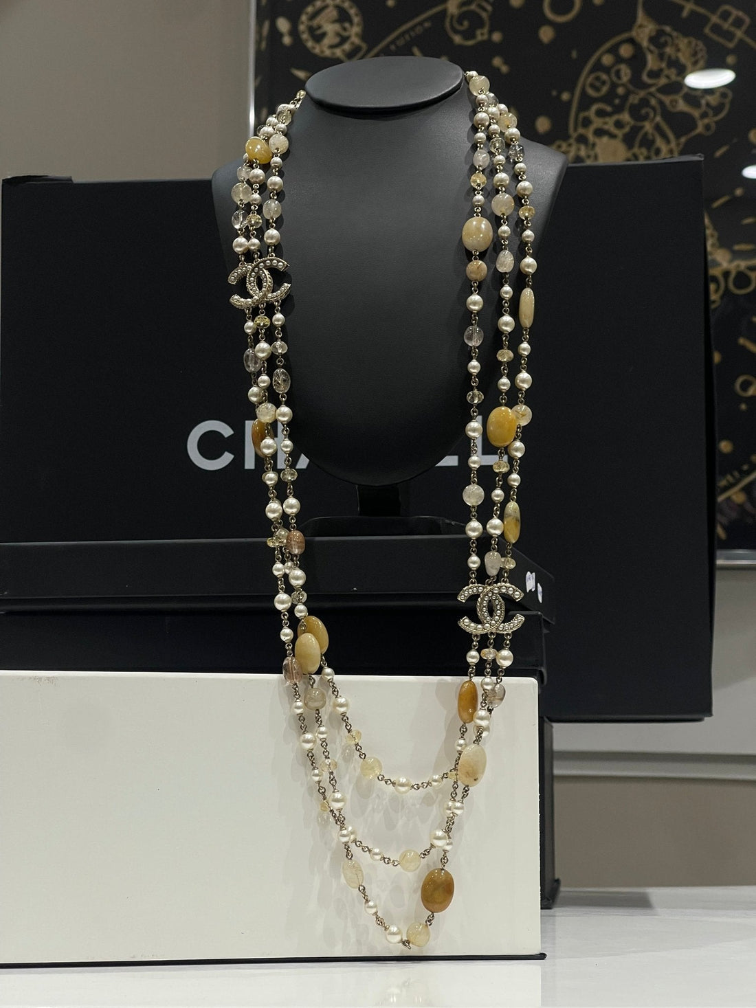 Chanel - Sautoir 3 rangs CC